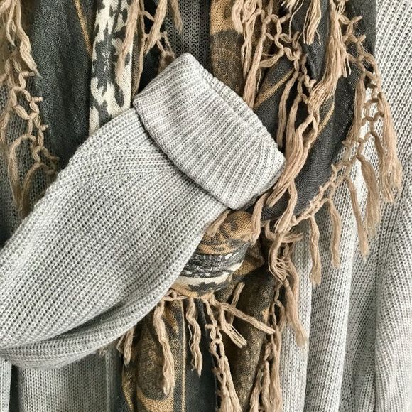 Halogen Grey Sweater, Long Sweater Coat, XL, Casual and Versatile - Picture 9 of 11